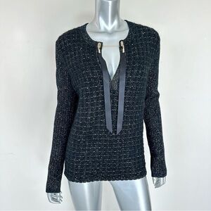 CHANEL women sweater top size 44 FR or L Authentic Retail 5800$